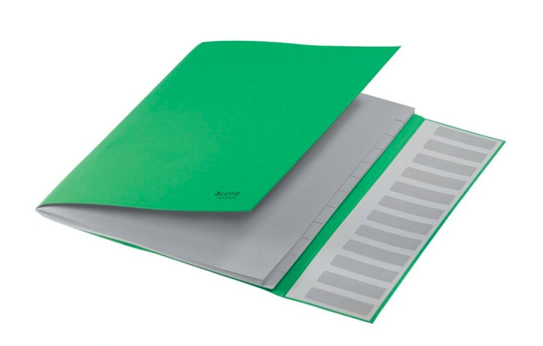 Teczka 12 przekł. A4 PP Leitz Recycle zielona 39150055